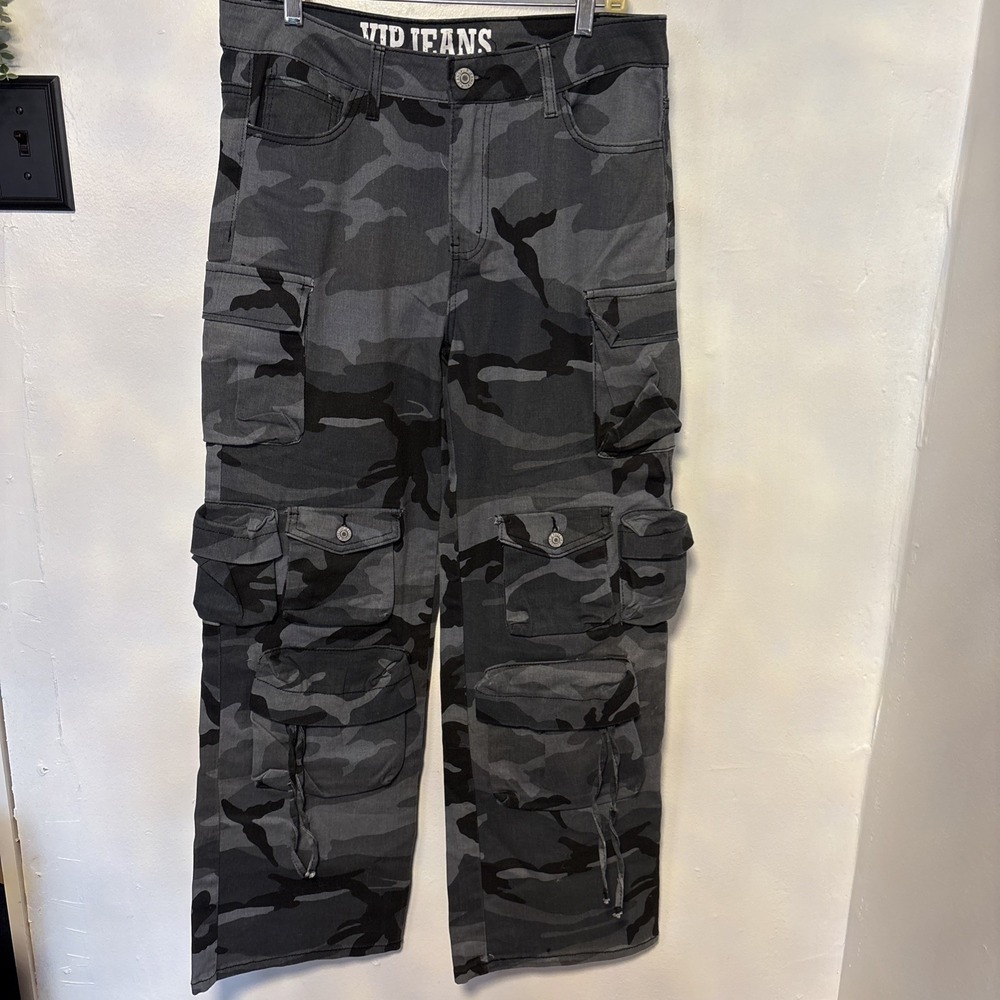 VIP Jean's Junior's Size 13/31 Jogger Pants Camo BAGGY Cargo Y2K Grunge